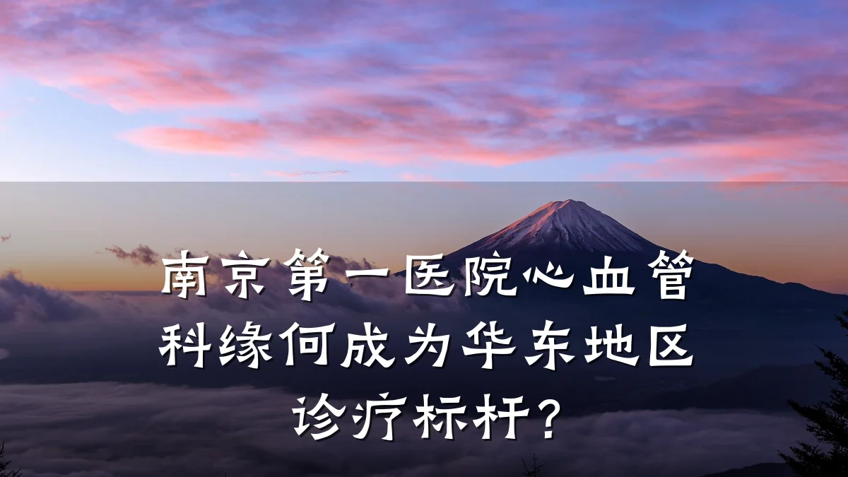 南京第一医院心血管科缘何成为华东地区诊疗标杆？