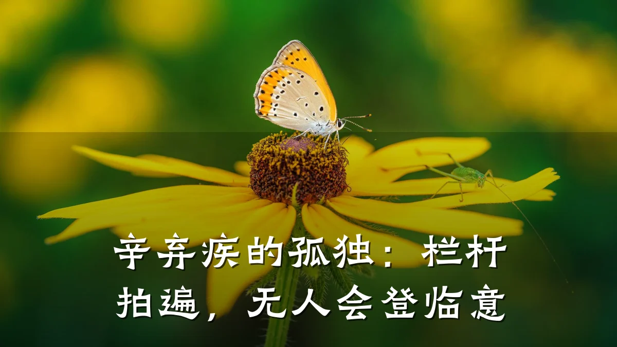 辛弃疾的孤独：栏杆拍遍，无人会登临意