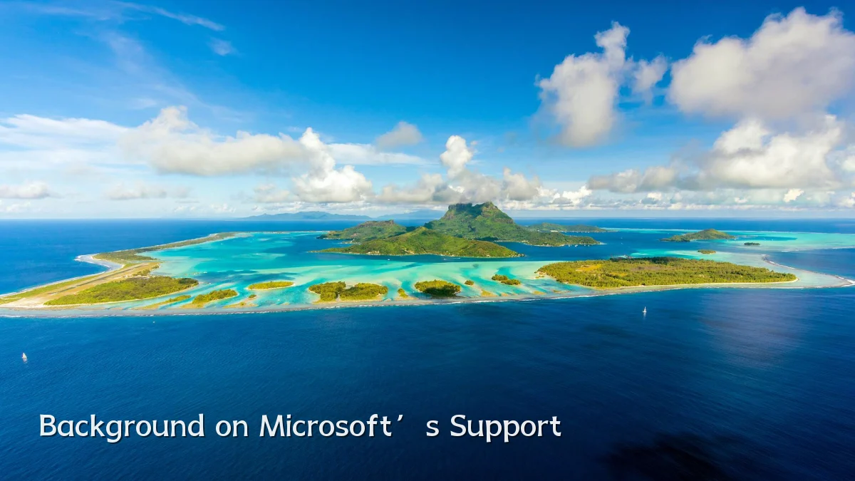 Background on Microsoft’s Support