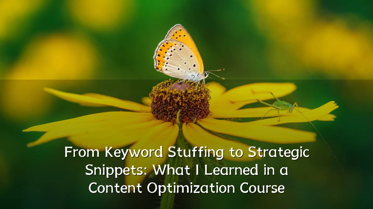 From Keyword Stuffing to Strategic Snippets: What I Learned in a Content Optimization Course