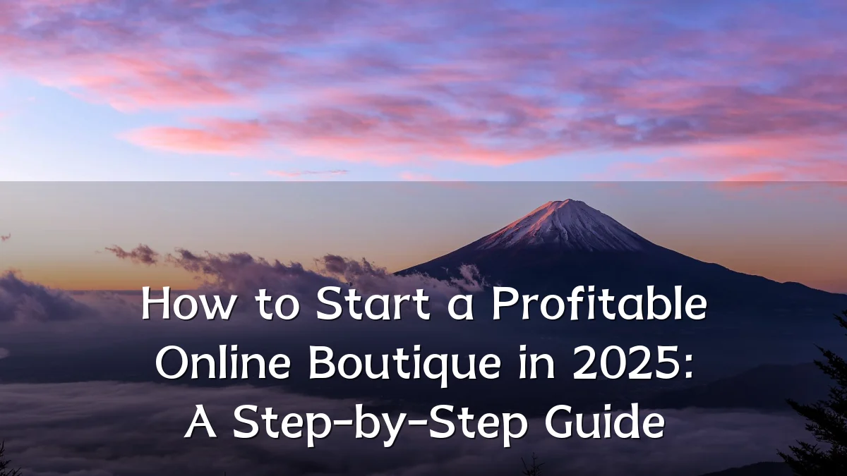 How to Start a Profitable Online Boutique in 2025: A Step-by-Step Guide