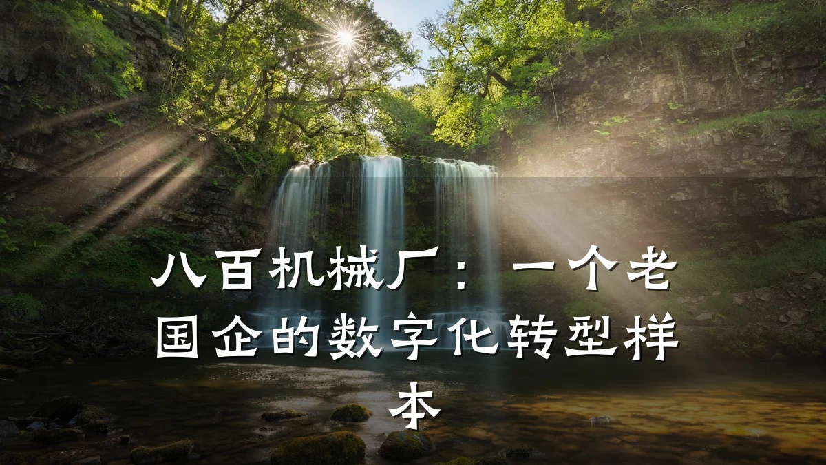 八百机械厂：一个老国企的数字化转型样本