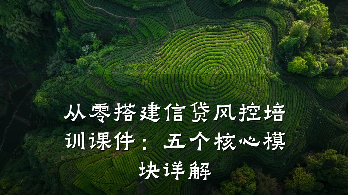 从零搭建信贷风控培训课件：五个核心模块详解