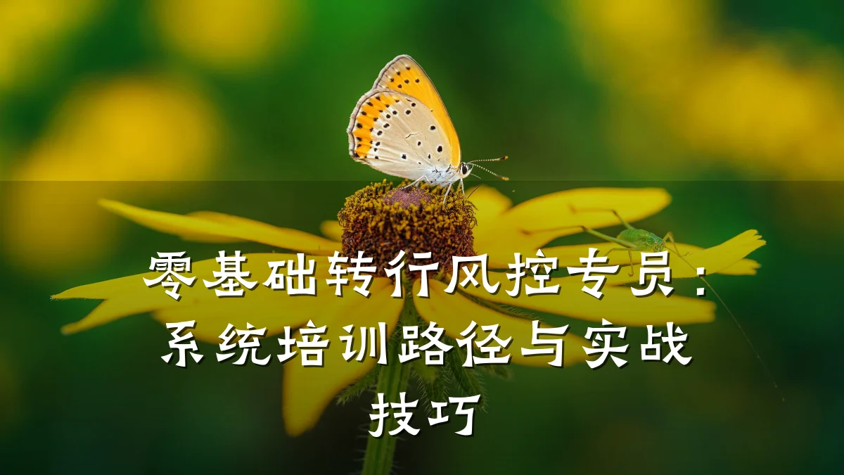 零基础转行风控专员：系统培训路径与实战技巧